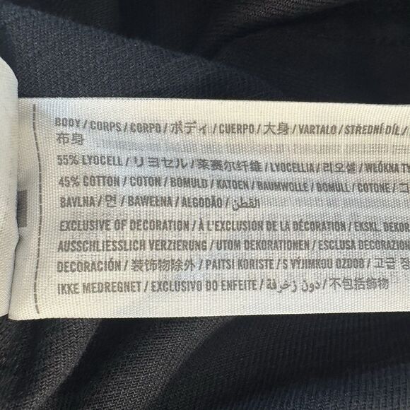 Abercrombie & Fitch Long Sleeve Utility Jumpsuit Size M Black Chambray Workwear - Picture 7 of 8